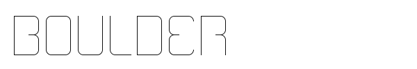 Boulder font