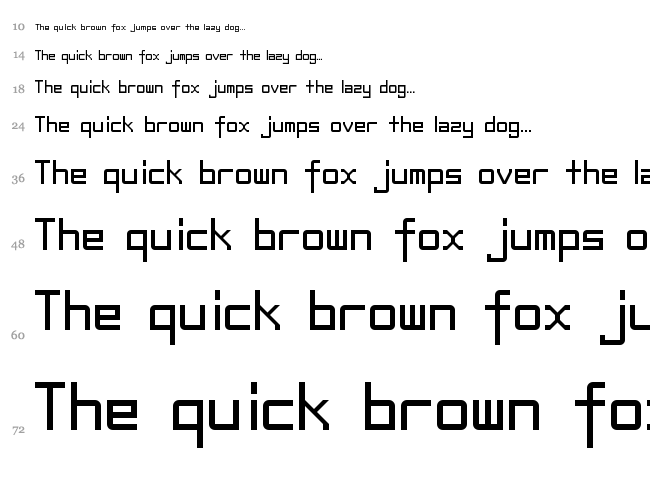 Boxmd font waterfall