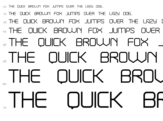 Break font waterfall