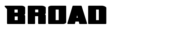 Broad font