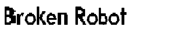 Broken Robot font