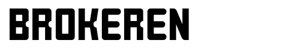 Brokeren font