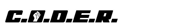 C.O.D.E.R. font