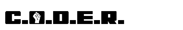 C.O.D.E.R. font preview