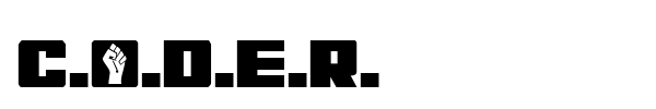C.O.D.E.R. font preview
