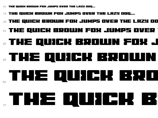 C.O.D.E.R. font waterfall