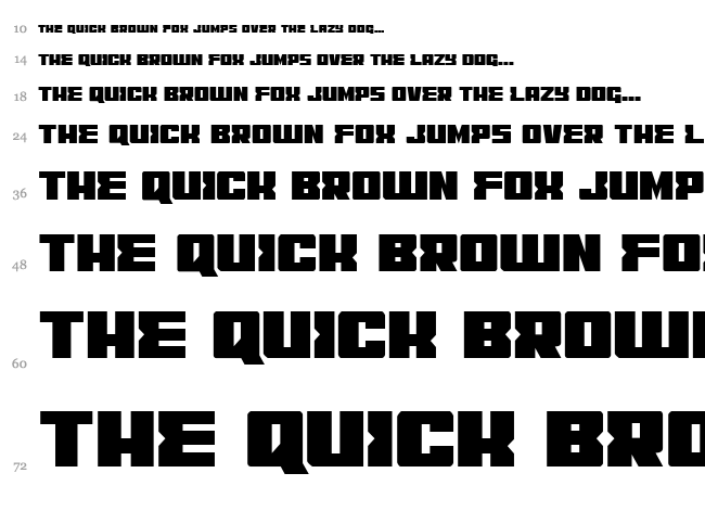 C.O.D.E.R. font waterfall
