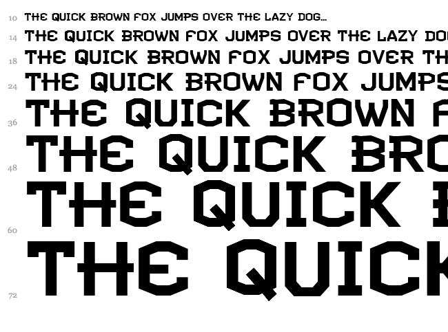 CF Atlantide font waterfall
