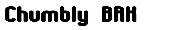 Chumbly BRK font