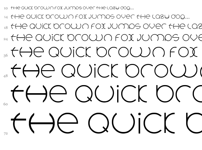 Circlefont font waterfall