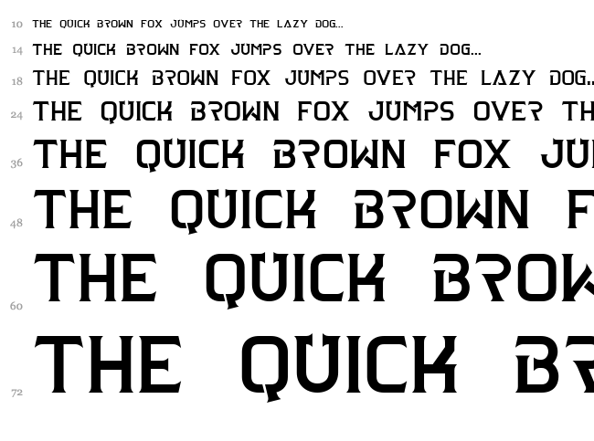 Clarraph font waterfall