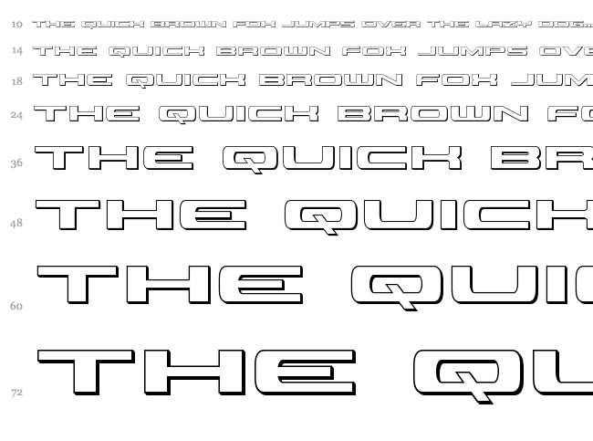 Classic Cobra font waterfall