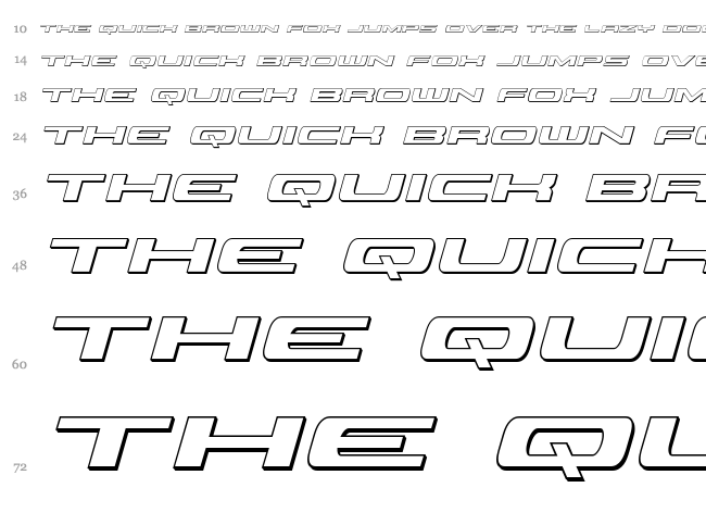 Classic Cobra font waterfall