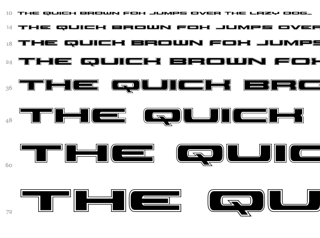 Classic Cobra font waterfall