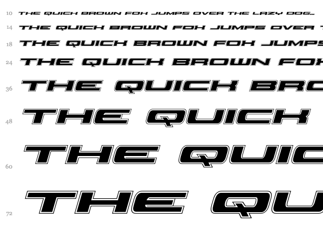 Classic Cobra font waterfall