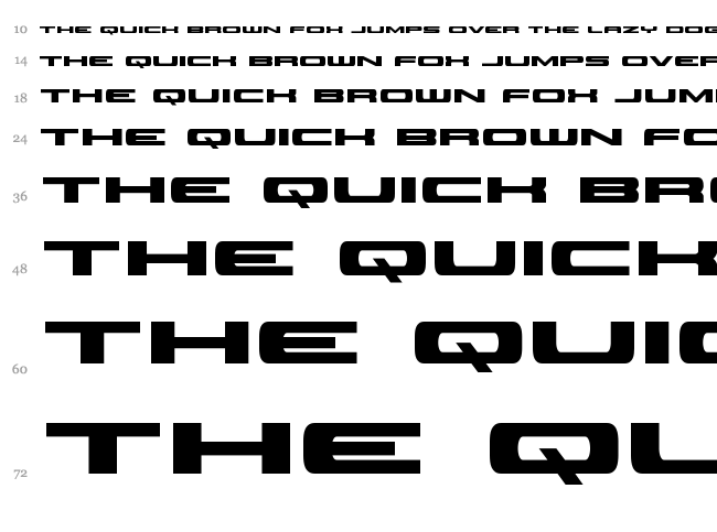 Classic Cobra font waterfall