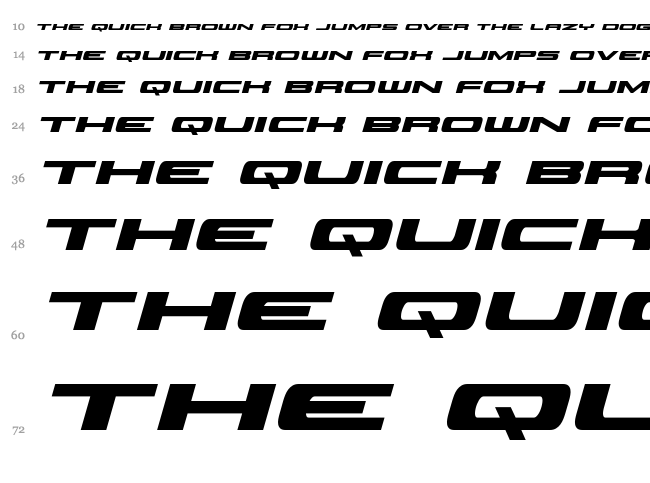 Classic Cobra font waterfall
