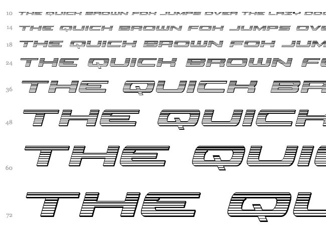 Classic Cobra font waterfall