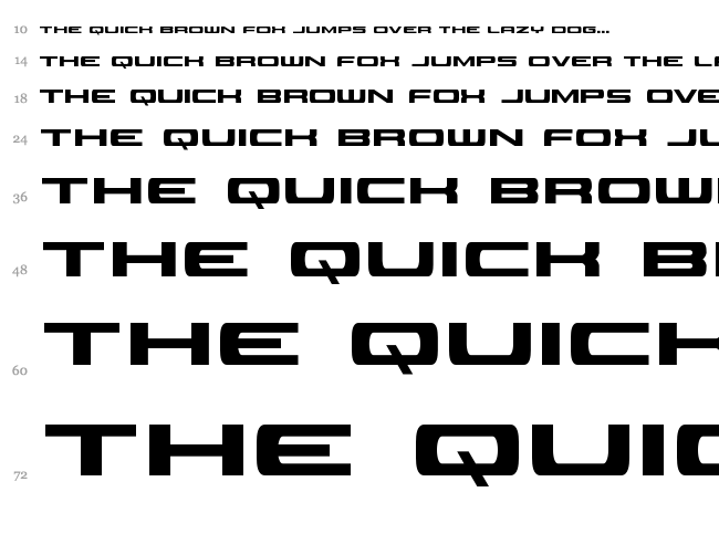 Classic Cobra font waterfall