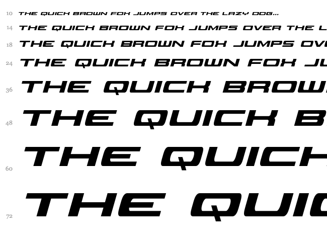 Classic Cobra font waterfall