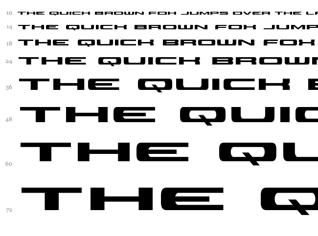 Classic Cobra font waterfall