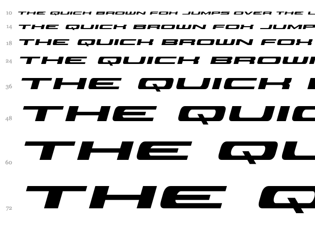 Classic Cobra font waterfall
