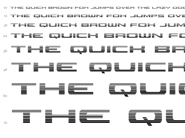 Classic Cobra font waterfall