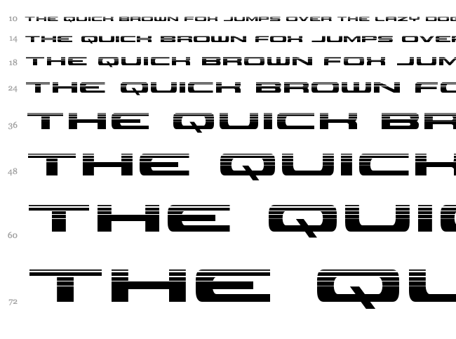 Classic Cobra font waterfall