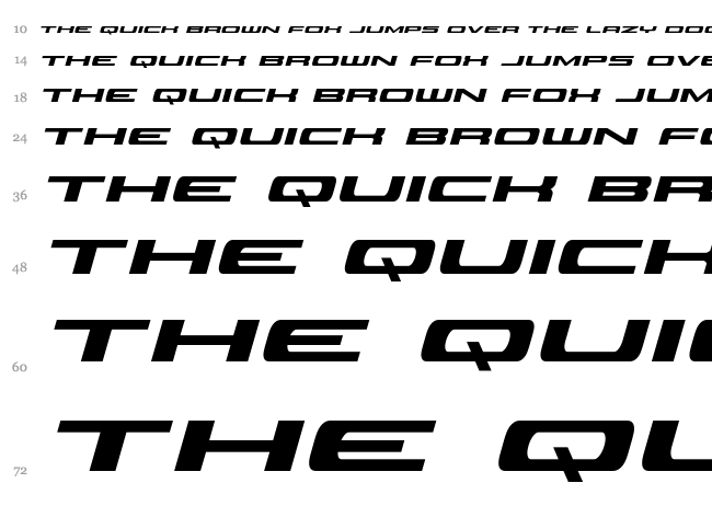 Classic Cobra font waterfall