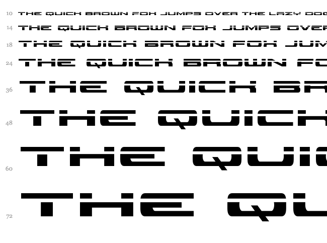 Classic Cobra font waterfall