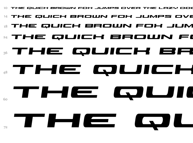 Classic Cobra font waterfall