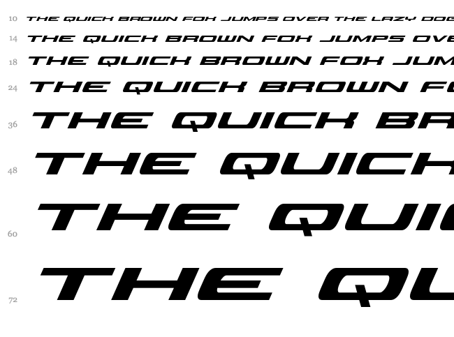 Classic Cobra font waterfall