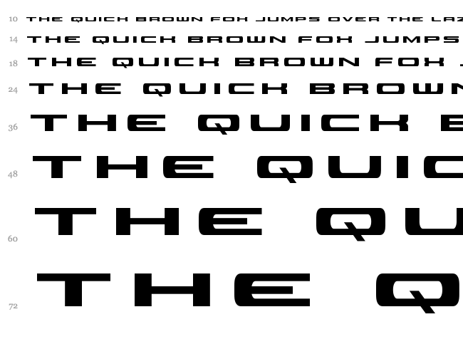 Classic Cobra font waterfall