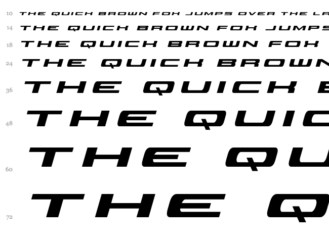 Classic Cobra font waterfall
