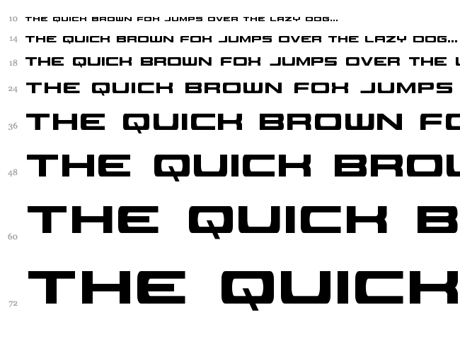 Classic Cobra font waterfall