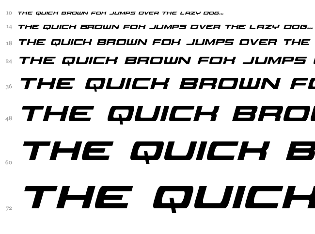 Classic Cobra font waterfall