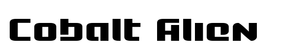 Cobalt Alien font preview