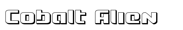 Cobalt Alien font preview