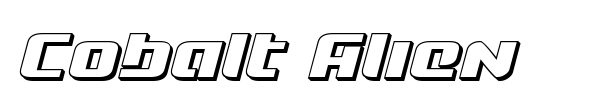 Cobalt Alien font preview