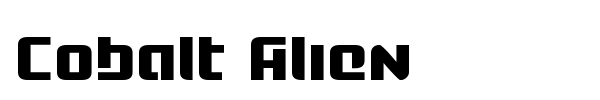 Cobalt Alien font preview