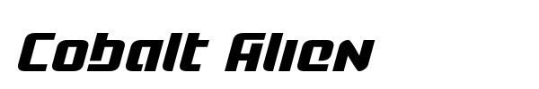 Cobalt Alien font preview