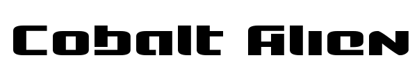 Cobalt Alien font preview