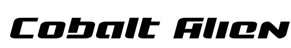 Cobalt Alien font preview