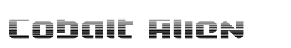 Cobalt Alien font preview