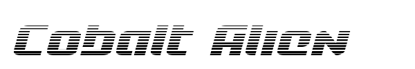 Cobalt Alien font preview