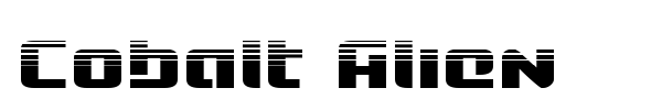 Cobalt Alien font preview