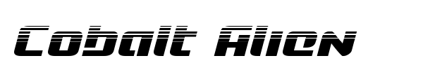Cobalt Alien font preview