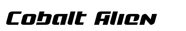 Cobalt Alien font preview