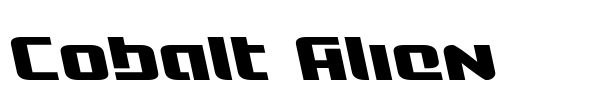 Cobalt Alien font preview