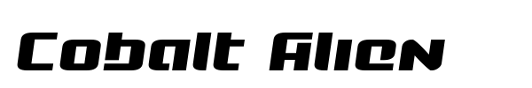 Cobalt Alien font preview